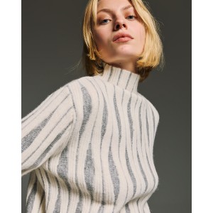 Tailor Made Rhombus Knit Off White Πουλόβερ