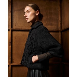 Tailor Made Cable Knit Black Ζακέτα