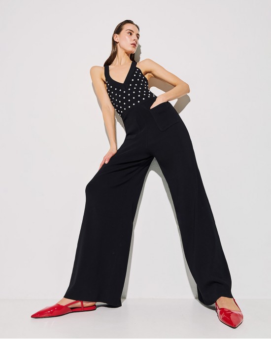 Tailor Made Knit With Pearls Black Ολόσωμη Φόρμα Tailor Made Knit With Pearls Black Ολόσωμη Φόρμα