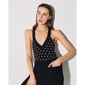Tailor Made Knit With Pearls Black Ολόσωμη Φόρμα Tailor Made Knit With Pearls Black Ολόσωμη Φόρμα