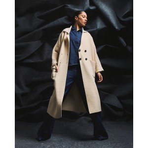 Tailor Made Across Buttons Oversized Long Beige Ζακέτα Tailor Made Across Buttons Oversized Long Beige Ζακέτα