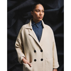Tailor Made Across Buttons Oversized Long Beige Ζακέτα Tailor Made Across Buttons Oversized Long Beige Ζακέτα