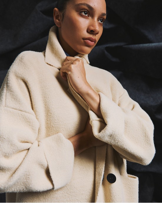 Tailor Made Across Buttons Oversized Long Beige Ζακέτα Tailor Made Across Buttons Oversized Long Beige Ζακέτα