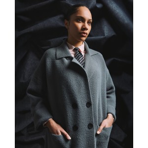 Tailor Made Across Buttons Oversized Long Grey Ζακέτα Tailor Made Across Buttons Oversized Long Grey Ζακέτα
