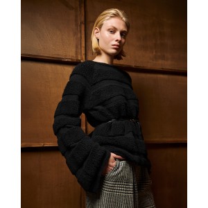 Tailor Made Two Knit Ways Black Πουλόβερ