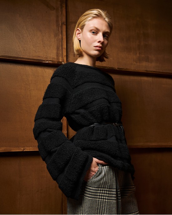 Tailor Made Two Knit Ways Black Πουλόβερ Tailor Made Two Knit Ways Black Πουλόβερ