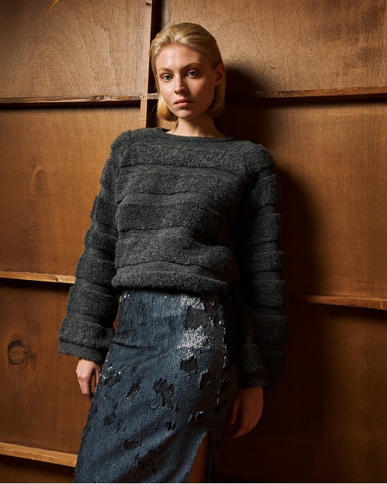 Tailor Made Two Knit Ways Grey Πουλόβερ Tailor Made Two Knit Ways Grey Πουλόβερ