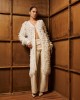 Tailor Made Long Fringed Knit Off White Ζακέτα