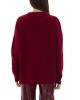Tailor Made Oversized Round Neck Knit Bordeaux Πουλόβερ Tailor Made Oversized Round Neck Knit Bordeaux Πουλόβερ