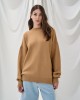 Tailor Made Oversized Round Neck Knit Camel Πουλόβερ Tailor Made Oversized Round Neck Knit Camel Πουλόβερ