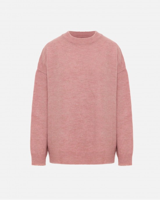 Tailor Made Oversized Round Neck Knit Pink Πουλόβερ Tailor Made Oversized Round Neck Knit Pink Πουλόβερ