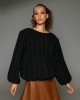 Tailor Made Oversized Nostalgic Wide-neck Knit Black Πουλόβερ