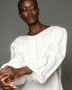Tailor Made Oversized Nostalgic Wide-neck Knit Off White Πουλόβερ