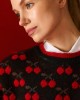 Tailor Made Knit With Cherries Black Πουλόβερ