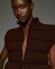 Tailor Made Knit Puffer Vest Coffee Αμάνικο Τζάκετ