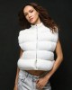Tailor Made Knit Puffer Vest Off White Αμάνικο Τζάκετ