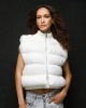 Tailor Made Knit Puffer Vest Off White Αμάνικο Τζάκετ