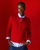 Tailor Made Ribbed Knit With Long Pat Red Πουλόβερ