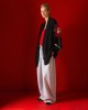 Tailor Made Oversized Raglan-Knit With Flowers On Sleeves Black Ζακέτα
