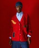 Tailor Made Cable-Knit With Embroidered Tailor Logo Red Ζακέτα