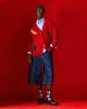 Tailor Made Cable-Knit With Embroidered Tailor Logo Red Ζακέτα