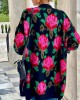 Tailor Made Oversized Flowers Knit Black Ζακέτα