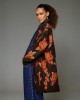 Tailor Made Oversized Knit Floral Coffee Ζακέτα