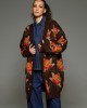 Tailor Made Oversized Knit Floral Coffee Ζακέτα