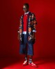 Tailor Made Oversized Knit Floral Navy Blue Ζακέτα