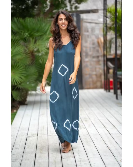 Tarifa Soul Lanzarote Open Back Blue Φόρεμα