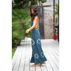 Tarifa Soul Lanzarote Open Back Blue Φόρεμα