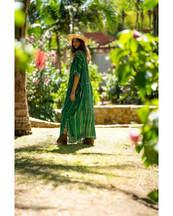 Tarifa Soul Maxi Kaftan Waikiki Green Φόρεμα