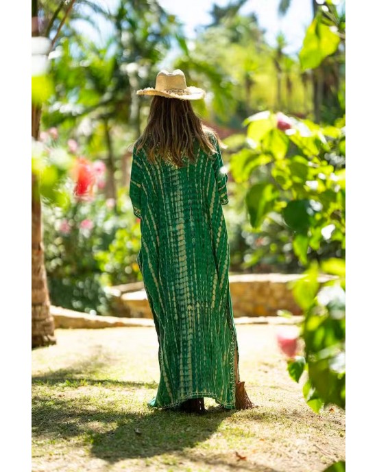 Tarifa Soul Maxi Kaftan Waikiki Green Φόρεμα