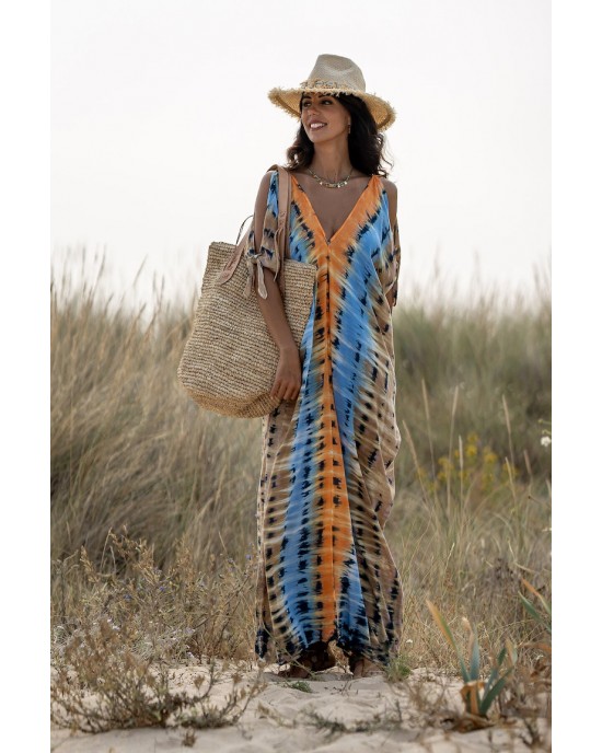 Tarifa Soul Cancun Maxi Tunic Beige Φόρεμα