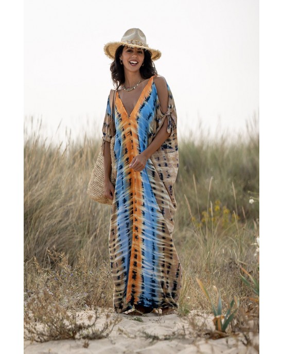 Tarifa Soul Cancun Maxi Tunic Beige Φόρεμα