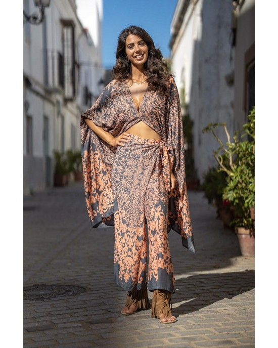 Tarifa Soul Milos Salmon Kimono & Παντελόνι