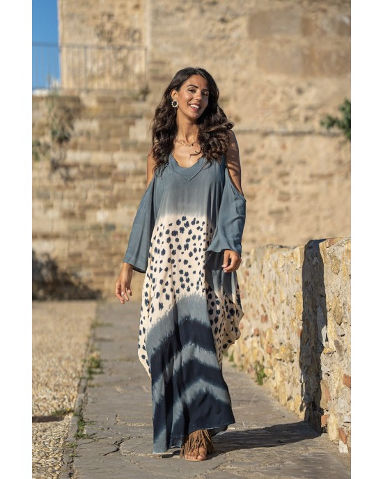 Tarifa Soul Sea Kaftan Navy Φόρεμα