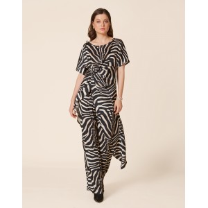 House Of Angels Zebra Print Black/White Μπλούζα