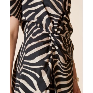 House Of Angels Zebra Print Black/White Μπλούζα