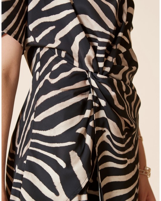 House Of Angels Zebra Print Black/White Μπλούζα