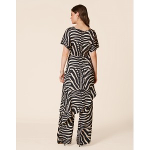 House Of Angels Zebra Print Black/White Μπλούζα