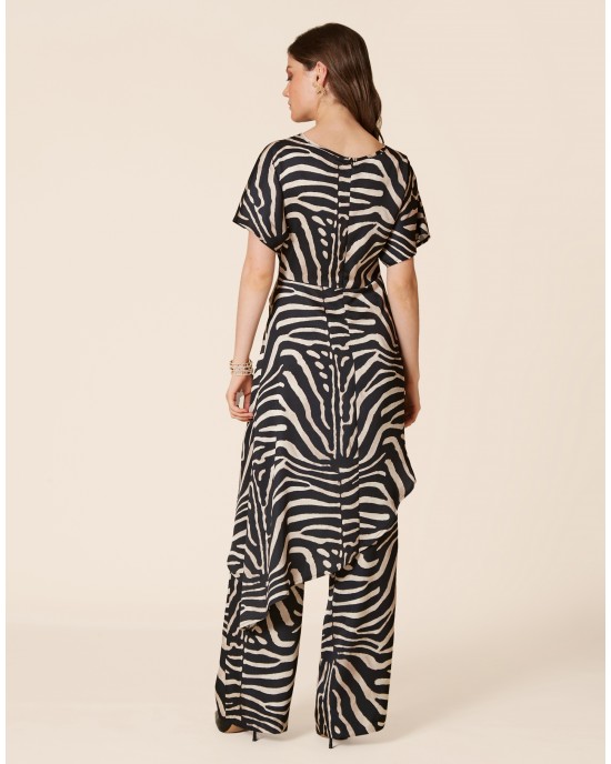 House Of Angels Zebra Print Black/White Μπλούζα