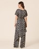 House Of Angels Zebra Print Black/White Μπλούζα