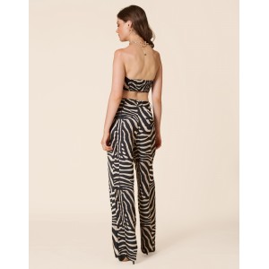 House Of Angels Zebra Print Black/White Παντελόνι