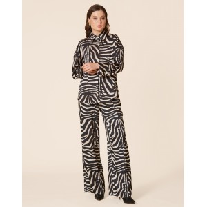 House Of Angels Zebra Print Black/White Πουκάμισο