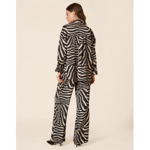 House Of Angels Zebra Print Black/White Πουκάμισο