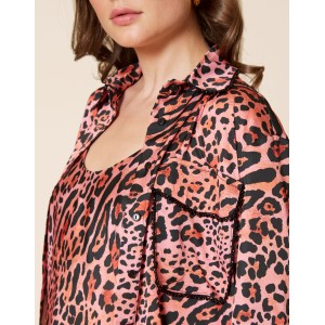 House Of Angels Animal Print Pink Κιμονό