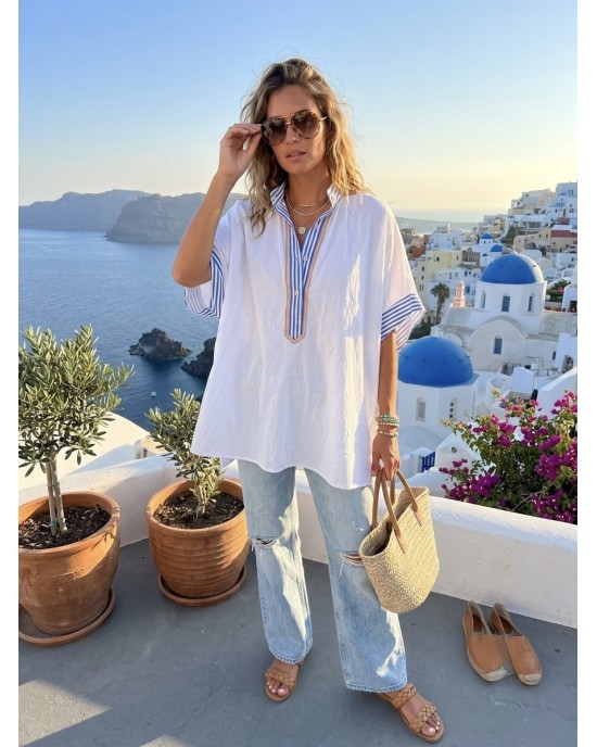 The Solaya World Tunic/Πουκάμισο Mao White