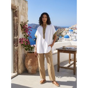 The Solaya World Tunic/Πουκάμισο Mao White