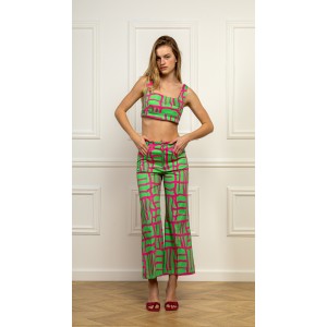 Twenty 29 Crop Παντελόνι Green/Magenta